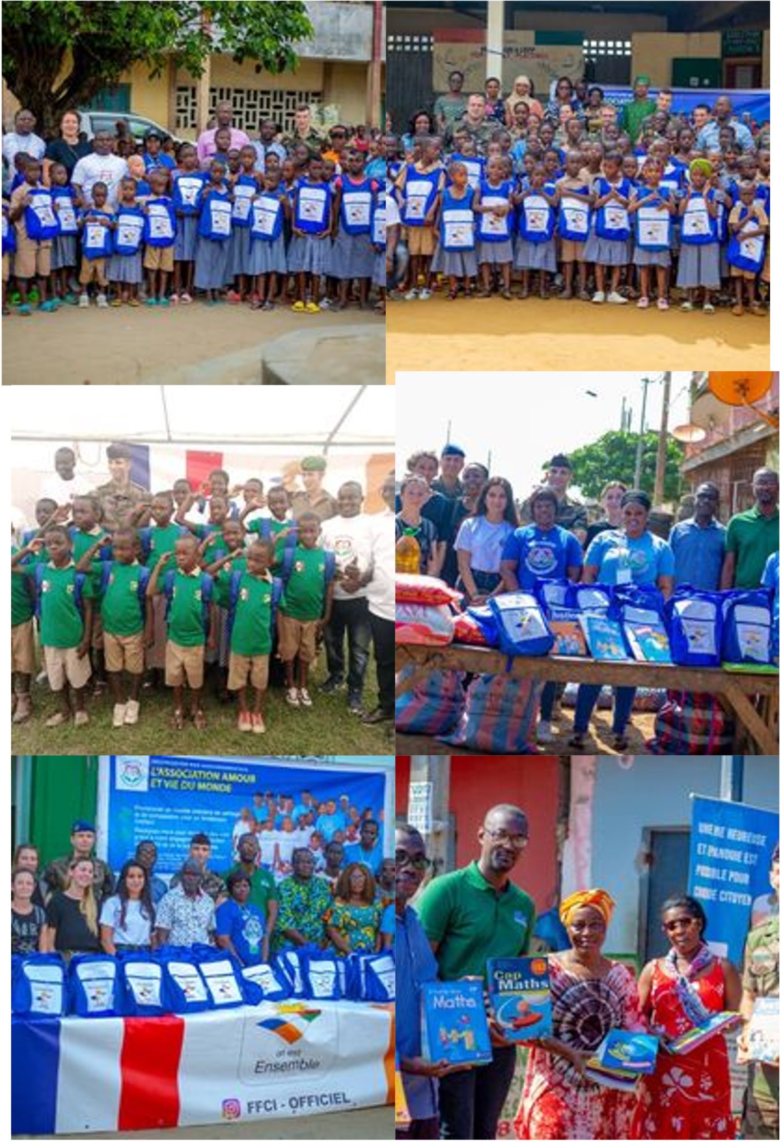 DISTRIBUTION DE KITS SCOLAIRES: KOUMASSI, MARCORY,PORT-BOUET, YOPOUGON ET BOUAKE